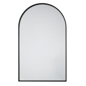 VENTO - Grand miroir arche en métal noir 111x179